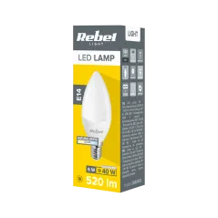 Lampa LED Rebel, świeca 6W, E14, 4000K, 230V
