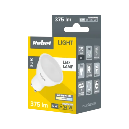 Lampa LED 5W GU10 , 3000K, 230V