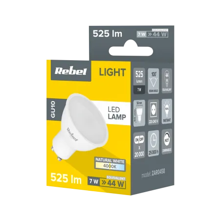 Lampa LED GU10, 7W 4000K, 230V