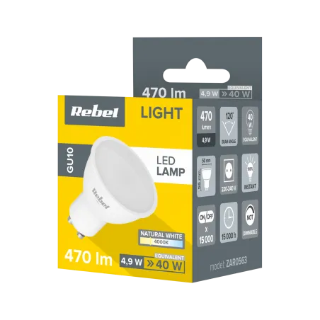 Lampa Led Rebel 5W, GU10, 4000K, 230V