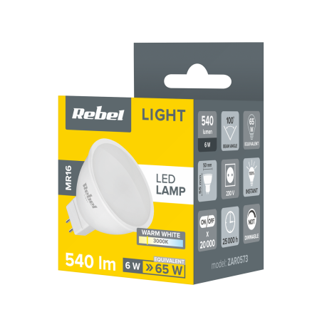 Lampa Led Rebel 6W, MR16, 3000K, 230V
