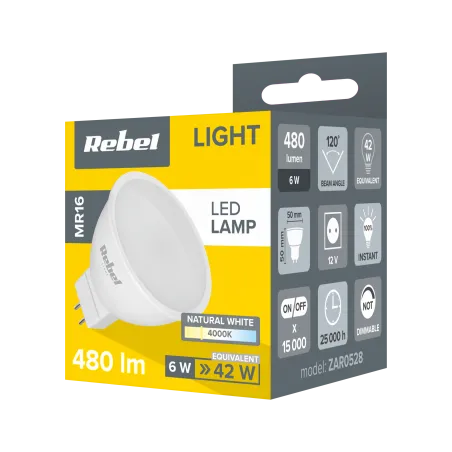 Lampa LED Rebel 6W, MR16,4000K 12V