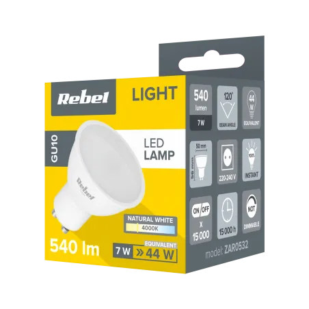 Lampa LED Rebel 7W GU10 , 4000K, 230V