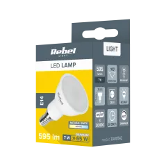 Lampa Led Rebel 7W, E14, 4000K, 230V
