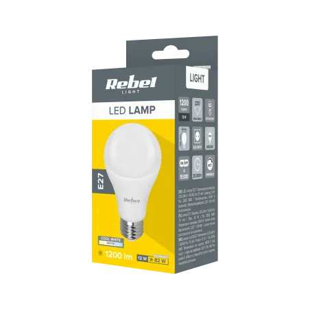 Lampa Led Rebel A60 12W, E27, 6500K, 230V