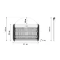 Lampa owadobójcza TEESA rażąca 20W(2x10W) Lampa owadobójcza TEESA rażąca 20W(2x10W)