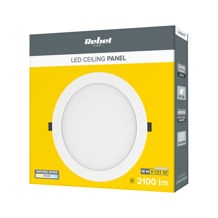 Lampa sufitowa LED 18W Rebel, 4000K, 230V Lampa sufitowa LED 18W Rebel, 4000K, 230V