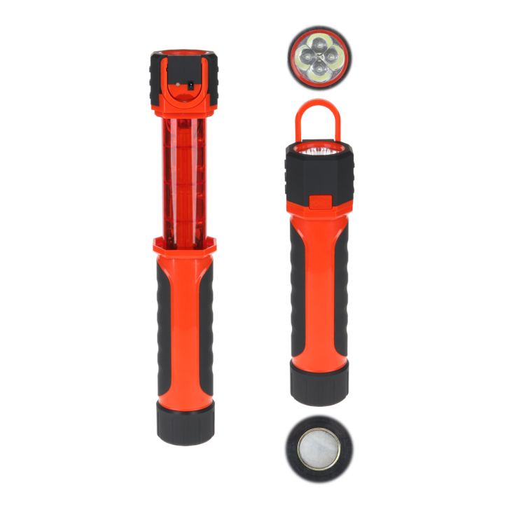 Lampa warsztatowa 30+ 4+8 LED z ładowarką sieciową i samochodową Lampa warsztatowa 30+ 4+8 LED z ładowarką sieciową i samochodową