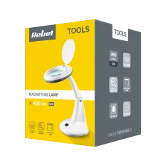 Lampa z lupą na stół 5D 6W Rebel , 6500K