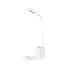 Lampka LED na biurko z ładowarką indukcyjną (biała)
