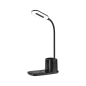 Lampka LED na biurko z ładowarką indukcyjną (czarna)