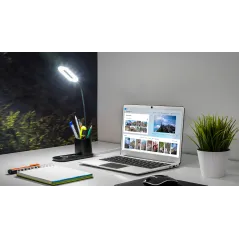 Lampka LED na biurko z ładowarką indukcyjną (czarna)