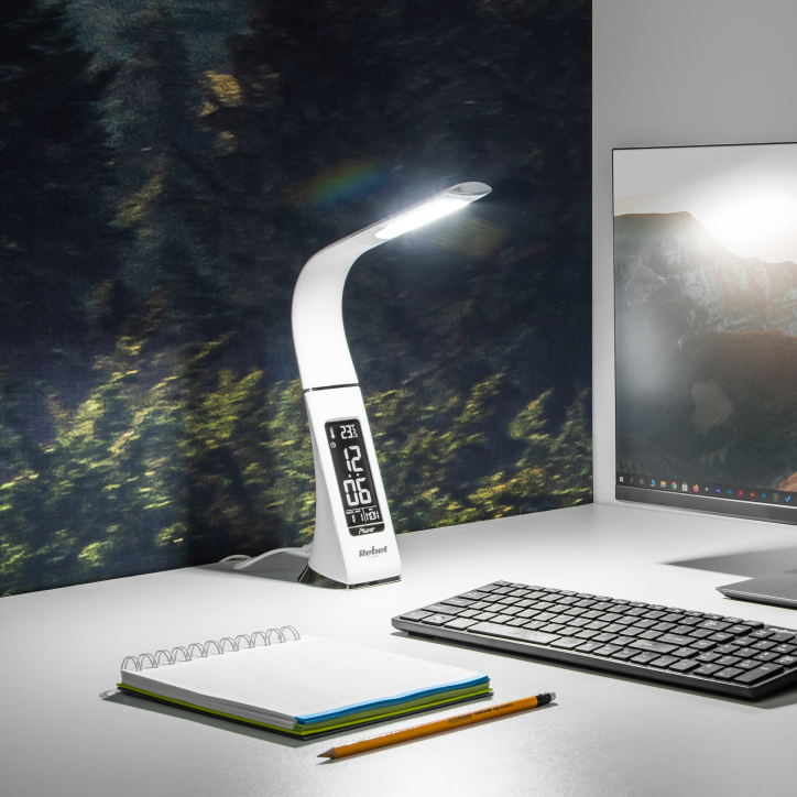 Lampka REBEL Led na biurko (zegar, datownik, temperatura) Lampka REBEL Led na biurko (zegar, datownik, temperatura)