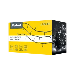 Lampki choinkowe LED Rebel zewnętrzne 10m, zimne białe, ze zmianą trybu świecenia