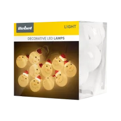 Lampki choinkowe wewnętrzne na baterie - bałwanki