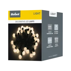 Lampki choinkowe zewnętrzne Teesa - girlanda (kule) , ciepłe białe, 230V