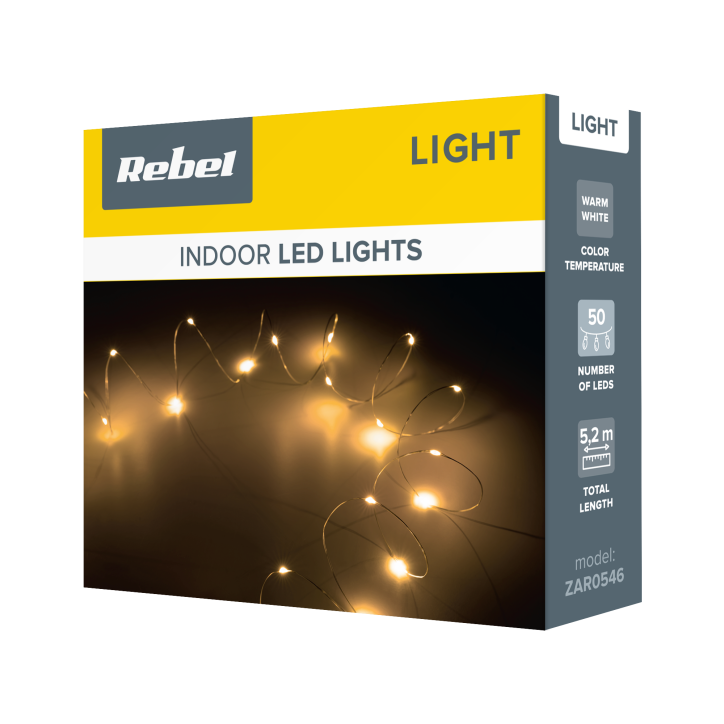 Lampki świateczne - 50 mini led- ciepłe białe Lampki świateczne - 50 mini led- ciepłe białe
