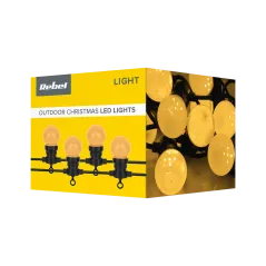 Lampki zewnętrzne Rebel, ciepłe białe- kule (girlanda), 230V