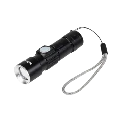 Latarka aluminiowa 3W (ZOOM, wtyk USB)