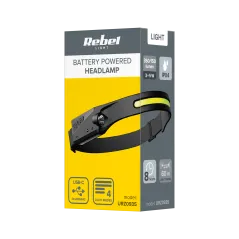 Latarka czołowa akumulatorowa (5W COB+ 3W Led) - opaska