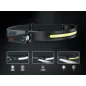 Latarka czołowa akumulatorowa (5W COB+ 3W Led) - opaska Latarka czołowa akumulatorowa (5W COB+ 3W Led) - opaska