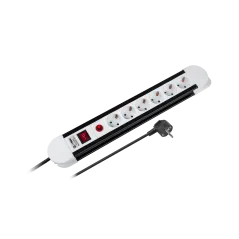 Listwa sieciowa Rebel 6 gniazd typu niemieckiego, kabel 5m (3x1,5mm)
