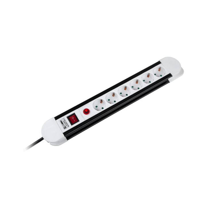 Listwa sieciowa Rebel 6 gniazd typu niemieckiego, kabel 5m (3x1,5mm) Listwa sieciowa Rebel 6 gniazd typu niemieckiego, kabel 5m (3x1,5mm)