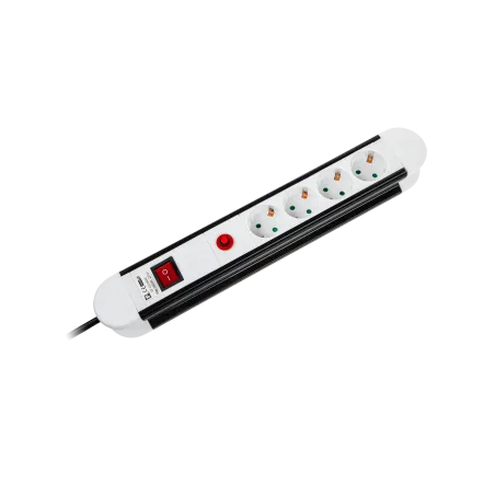 Listwa zasilajaca Rebel German type x4 gniazda - kabel 3m (1,5mm)