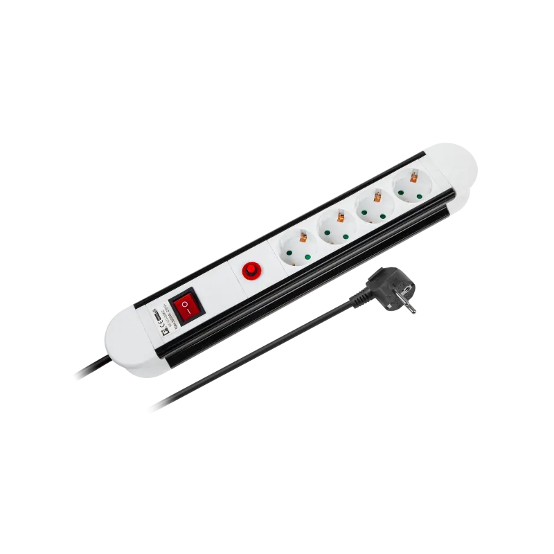 Listwa zasilajaca Rebel 4 gniazda typu niemieckiego - 5m (3x1,5mm)