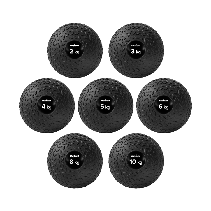 Mała piłka lekarska do ćwiczeń rehabilitacyjna Slam Ball 23cm 10kg, REBEL ACTIVE Mała piłka lekarska do ćwiczeń rehabilitacyjna Slam Ball 23cm 10kg, REBEL ACTIVE