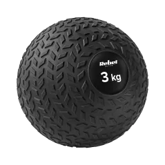 Mała piłka lekarska do ćwiczeń rehabilitacyjna Slam Ball 23cm 3kg, REBEL ACTIVE
