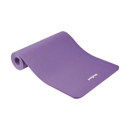 Mata gimnastyczna do ćwiczeń joga, pilates, fitness, 183x61cm, grubość 1.5cm, materiał NBR, fioletowa, REBEL ACTIVE
