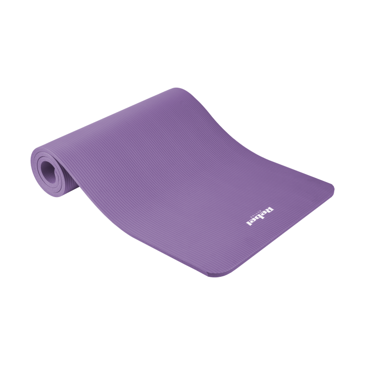 Mata gimnastyczna do ćwiczeń joga, pilates, fitness, 183x61cm, grubość 1.5cm, materiał NBR, fioletowa, REBEL ACTIVE Mata gimnastyczna do ćwiczeń joga, pilates, fitness, 183x61cm, grubość 1.5cm, materiał NBR, fioletowa, REBEL ACTIVE