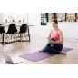Mata gimnastyczna do ćwiczeń joga, pilates, fitness, 183x61cm, grubość 1.5cm, materiał NBR, fioletowa, REBEL ACTIVE