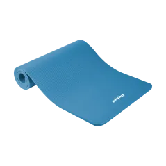 Mata gimnastyczna do ćwiczeń joga, pilates, fitness, 183x61cm, grubość 1.5cm, materiał NBR, niebieska, REBEL ACTIVE