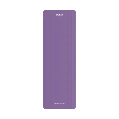 Mata gimnastyczna do ćwiczeń joga, pilates, fitness, 183x61cm, grubość 1cm, materiał NBR, fioletowa, REBEL ACTIVE