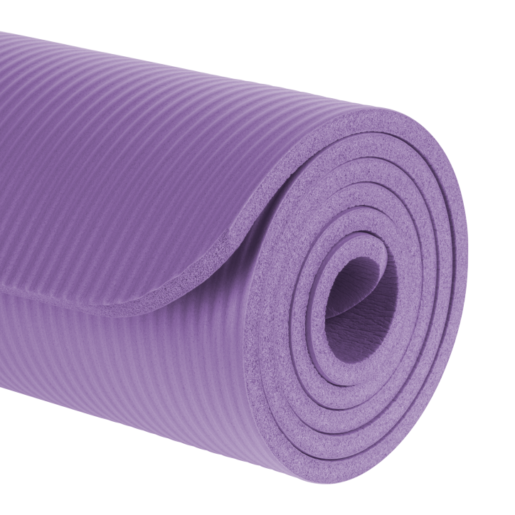 Mata gimnastyczna do ćwiczeń joga, pilates, fitness, 183x61cm, grubość 1cm, materiał NBR, fioletowa, REBEL ACTIVE Mata gimnastyczna do ćwiczeń joga, pilates, fitness, 183x61cm, grubość 1cm, materiał NBR, fioletowa, REBEL ACTIVE