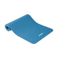 Mata gimnastyczna do ćwiczeń joga, pilates, fitness, 183x61cm, grubość 1cm, materiał NBR, niebieska, REBEL ACTIVE