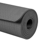 Mata gimnastyczna do ćwiczeń joga, pilates, fitness, 183x61cm, grubość 6mm, materiał TPE, czarna, REBEL ACTIVE