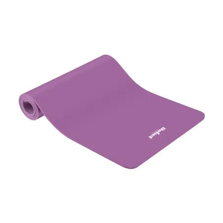 Mata gimnastyczna do ćwiczeń joga, pilates, fitness, 183x61cm, grubość 6mm, materiał TPE, fioletowa, REBEL ACTIVE