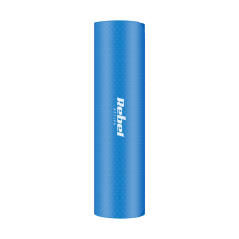 Mata gimnastyczna do ćwiczeń joga, pilates, fitness, 183x61cm, grubość 6mm, materiał TPE, niebieska, REBEL ACTIVE