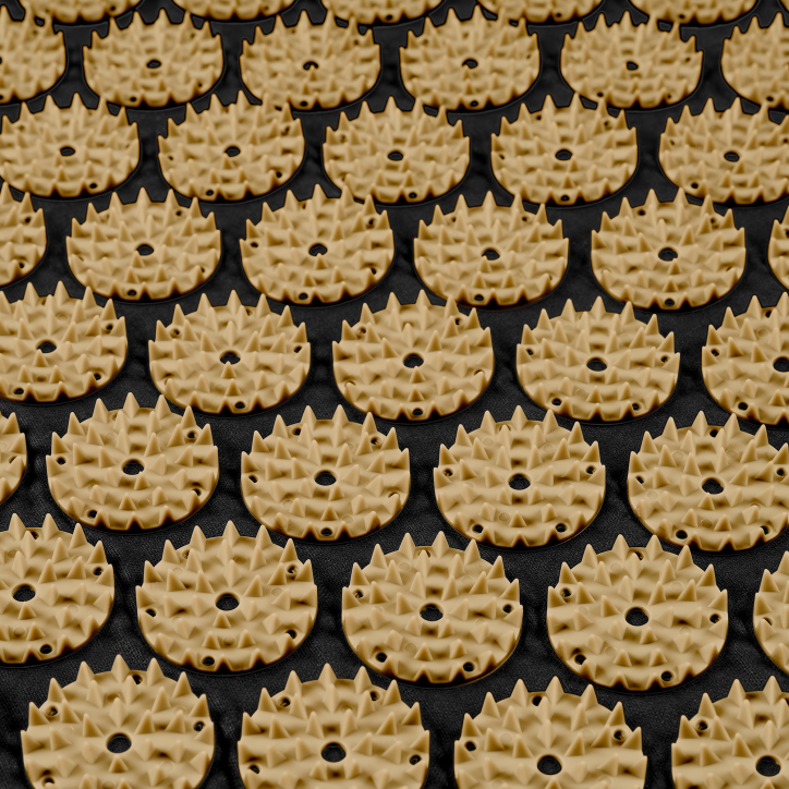 Mata zdrowotna z kolcami do akupresury z poduszką, 130x50cm, złote kolce, Rebel Active Mata zdrowotna z kolcami do akupresury z poduszką, 130x50cm, złote kolce, Rebel Active