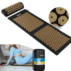 Mata zdrowotna z kolcami do akupresury z poduszką, 130x50cm