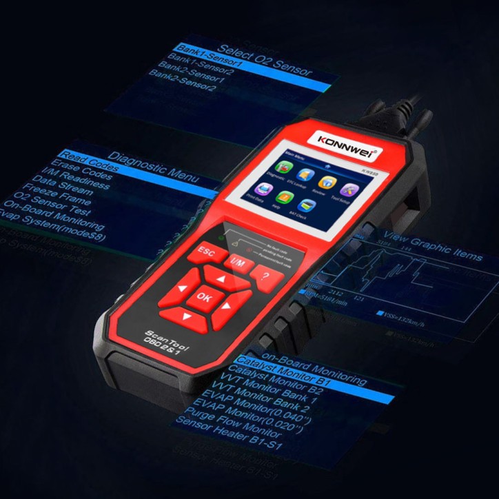 Miernik diagnostyczny, skaner OBD2 Konnwei KW850 Miernik diagnostyczny, skaner OBD2 Konnwei KW850