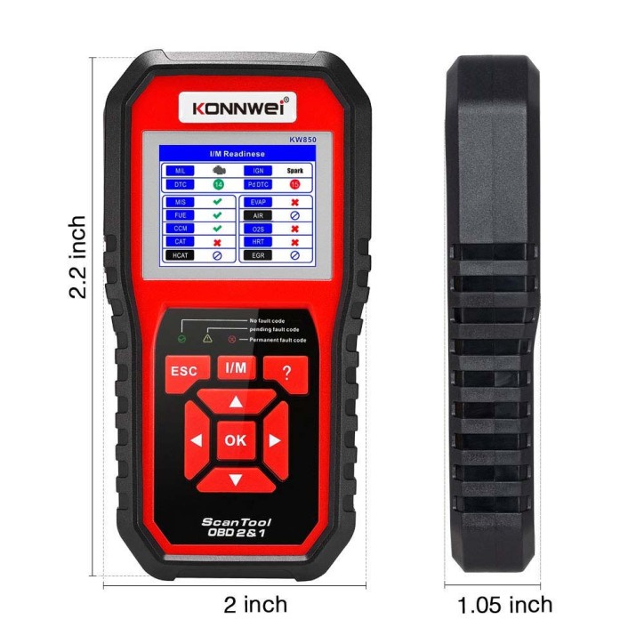Miernik diagnostyczny, skaner OBD2 Konnwei KW850 Miernik diagnostyczny, skaner OBD2 Konnwei KW850