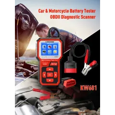Miernik diagnostyczny, skaner OBD2, tester baterii Konnwei KW681