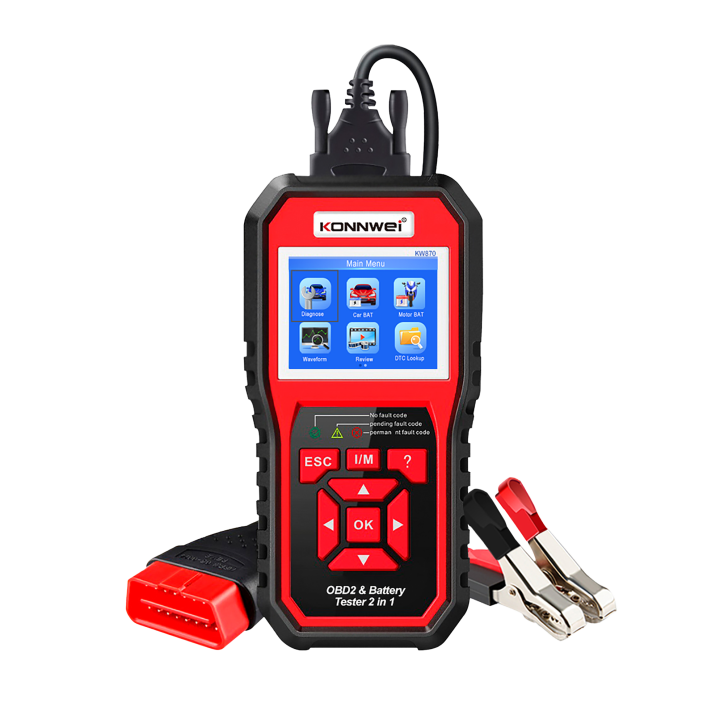 Miernik diagnostyczny, skaner OBD2, tester baterii Konnwei KW870 Miernik diagnostyczny, skaner OBD2, tester baterii Konnwei KW870