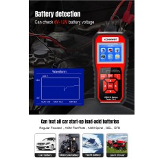 Miernik diagnostyczny, skaner OBD2, tester baterii Konnwei KW870