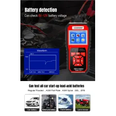 Miernik diagnostyczny, skaner OBD2, tester baterii Konnwei KW870