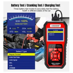 Miernik diagnostyczny, skaner OBD2, tester baterii Konnwei KW870